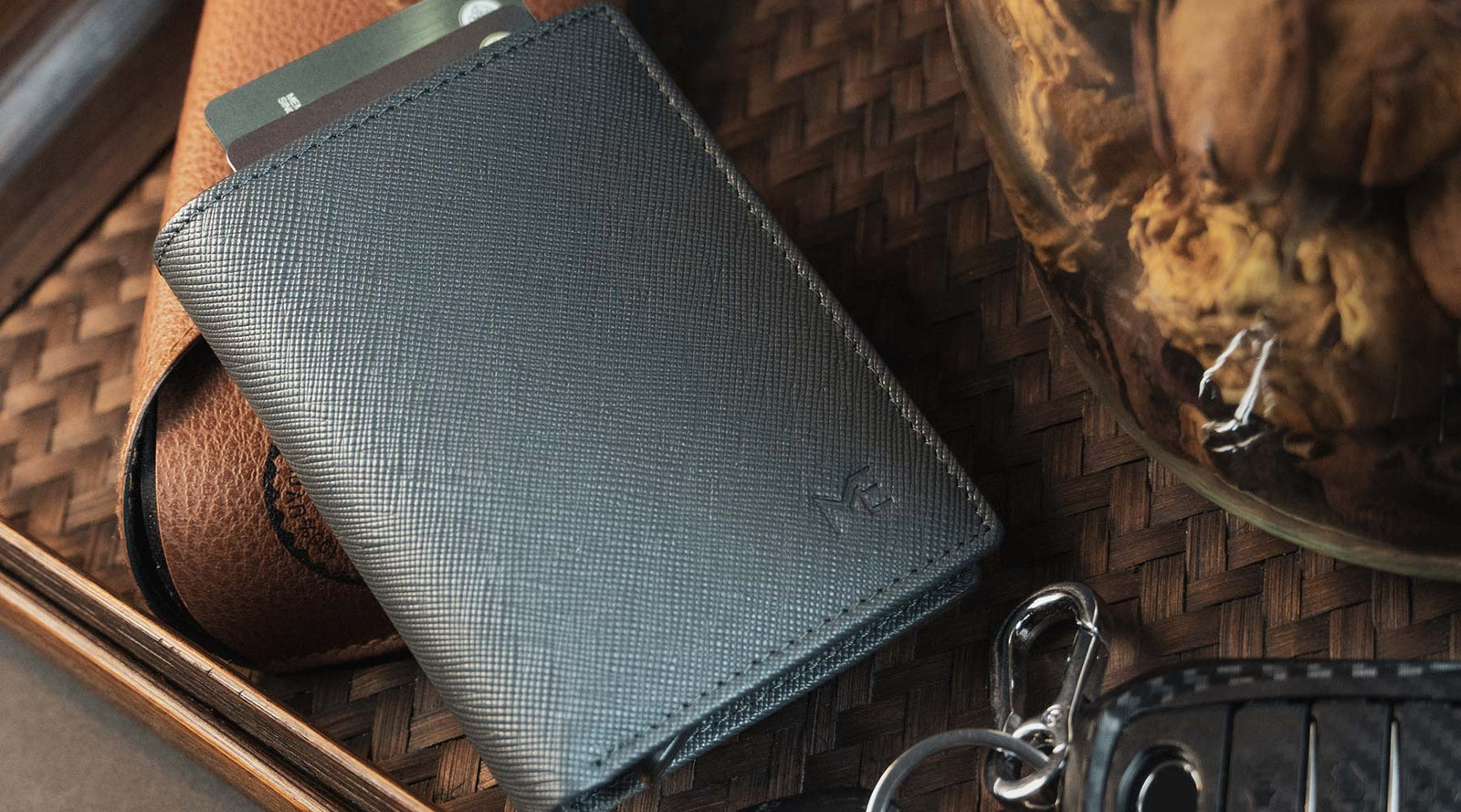 Best men's wallet with card holder. Slim and compact made from Saffiano Italian Leather