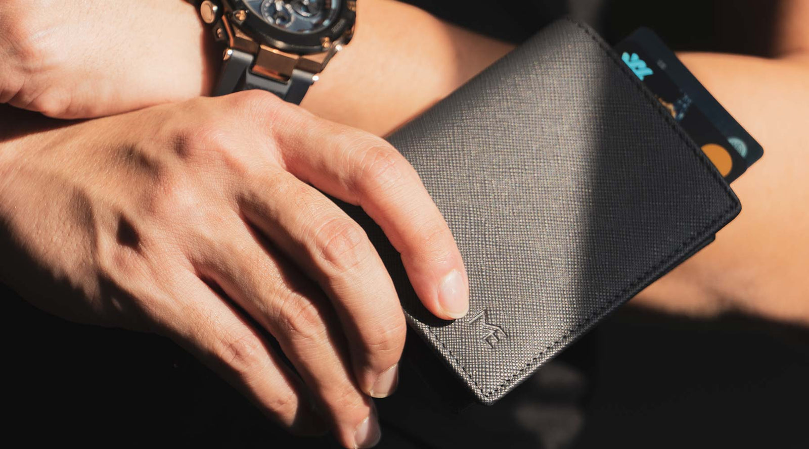 Best men's wallet with card holder. Slim and compact made from Saffiano Italian Leather