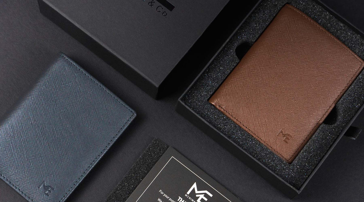 wallet photography and box design. An unforgettable unboxing experience