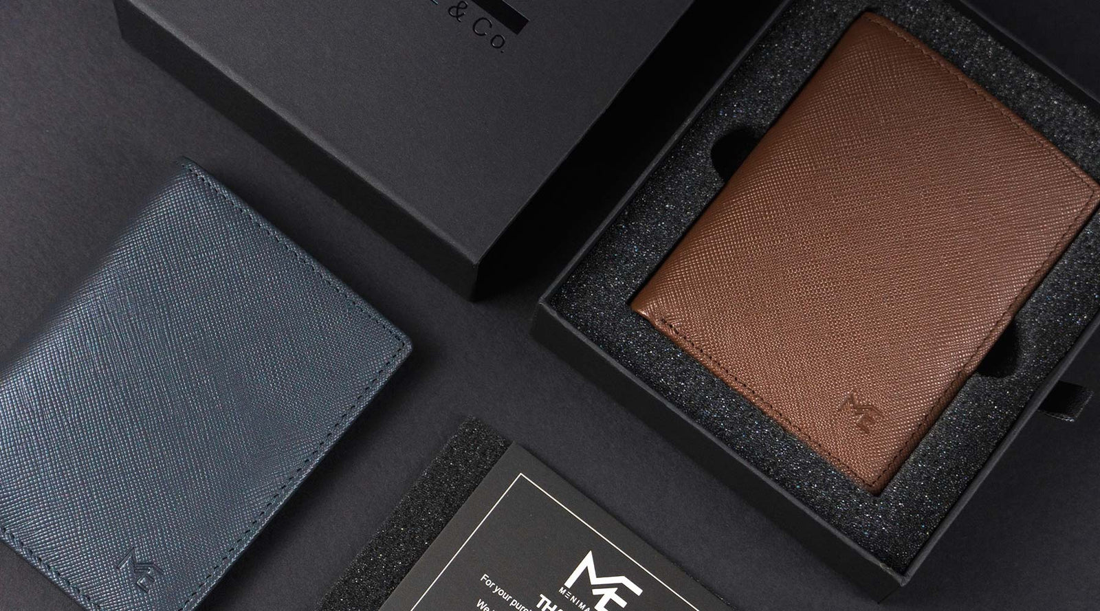 wallet photography and box design. An unforgettable unboxing experience