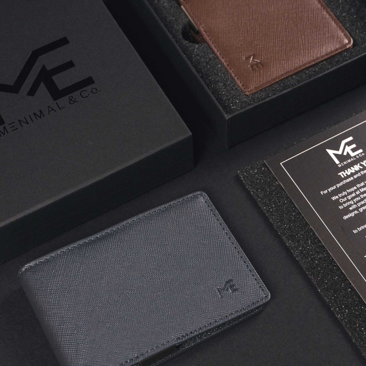 Designer wallet for men with money clip. Made with genuine leather